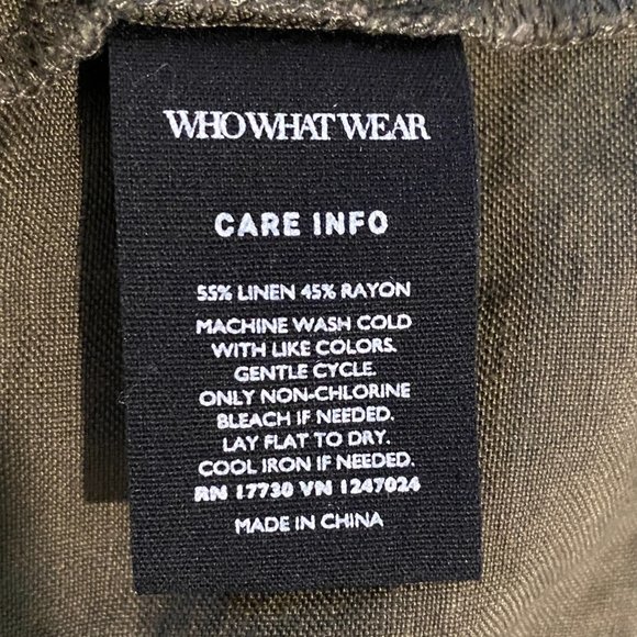 Who What Wear Linen Blend Olive Army Green Utility Cargo Cinch Beachy Jacket-S - Picture 12 of 13
